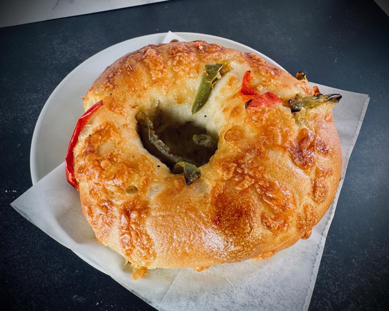 Savory pepper and cheese bread