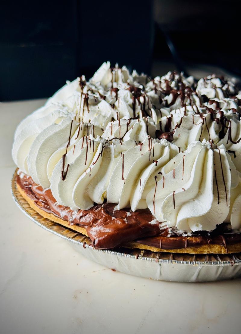 Rich chocolate cream pie