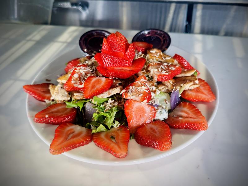 Fresh strawberry chicken salad