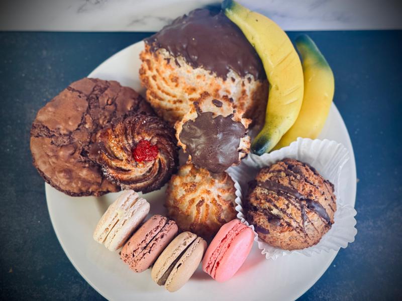 Beautiful display of assorted pastries