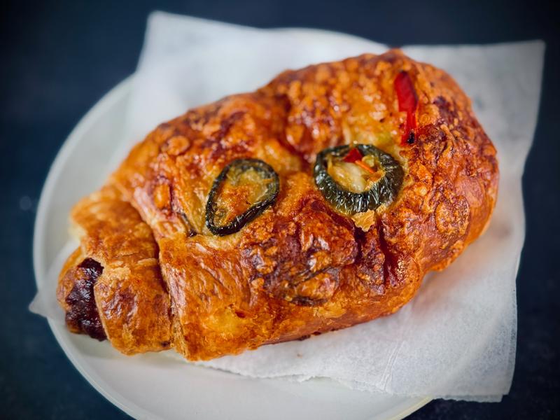 Savory jalapeño croissant